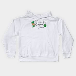 Shamrocks and Cheers Kids Hoodie